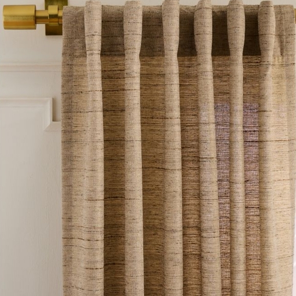 ❤️BUY 2 GET 1 FREE West Elm Astor Faux Silk Texture Curtain,Gray, Retail $109.00 - Picture 1 of 10